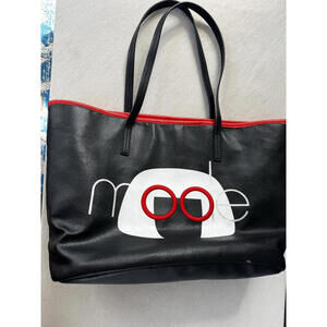 Disney Store Minnie Mouse "Mode" Iconic red black white Lg tote